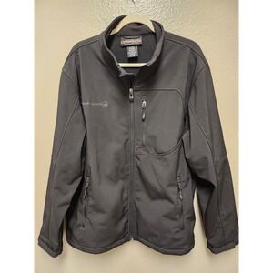 Free‎ Country Full Zip Softshell Jacket, Black, lined Mens XLG